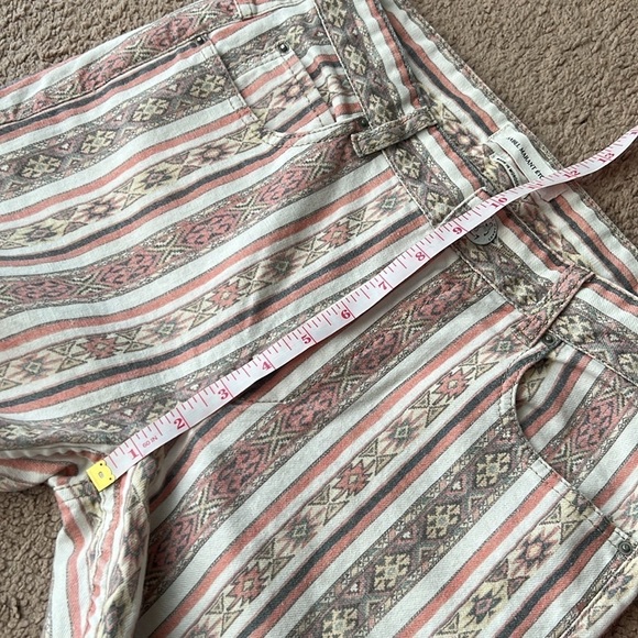 Isabel Marant Etoile Printed Striped Tribal Straight Leg Mid Rise Crop Jeans - Picture 10 of 10